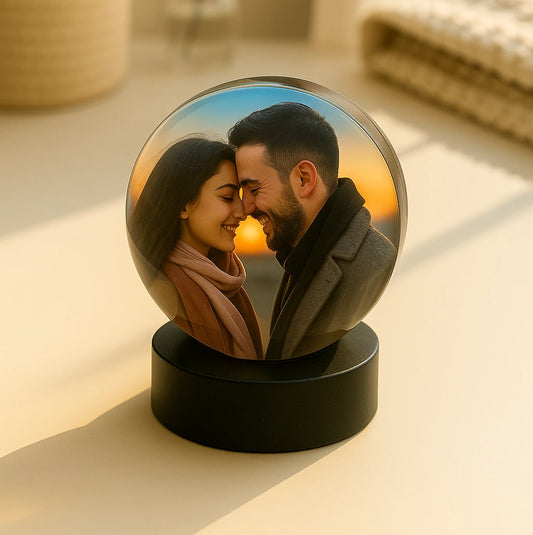 Emlékgömb - Egyedi emlék kristálygömbbe zárva