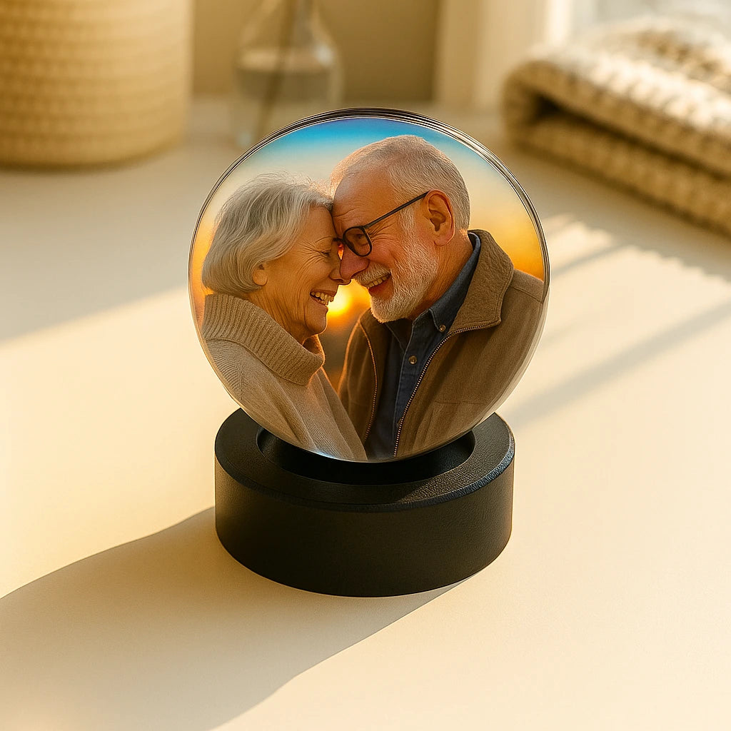 Emlékgömb - Egyedi emlék kristálygömbbe zárva