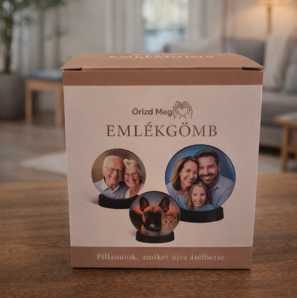 Emlékgömb - Egyedi emlék kristálygömbbe zárva